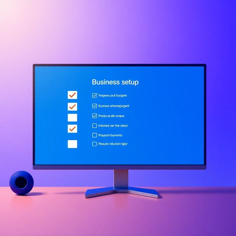 Ilustrácia kontrolného zoznamu pre nastavenie online biznisu